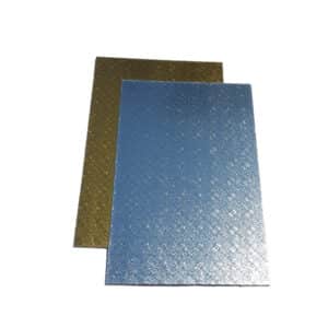 תחתית קשיחה מלבנית דו צדדי כסוף זהב | 3 מ"מ 41.8/29 ס"מ