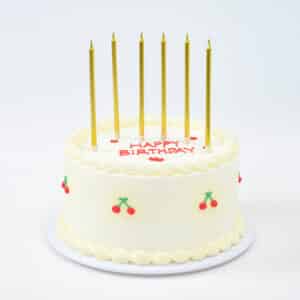 נרות יום הולדת ארוכים זהב | 6 יחידות