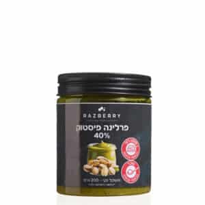 פרלינה פיסטוק קראנץ' 40% (עם שברי פיסטוק) | 200 גרם - כשר פרווה בד"ץ בית יוסף