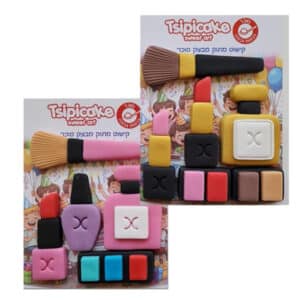 סט אביזרי איפור מבצק סוכר | שחור זהב/ ורוד שחור - צבע לפי זמינות מלאי