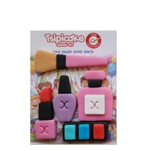 סט אביזרי איפור מבצק סוכר | ורוד