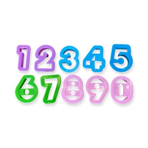 סט חותכני פלסטיק גובה 4 ס"מ | ספרות