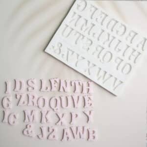 תבנית סיליקון אותיות מעוטרות 1.5 ס"מ