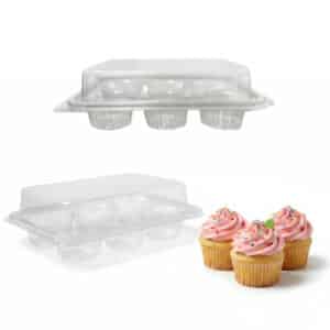 מארז 6 קאפקייקס עם מכסה אינטגרלי